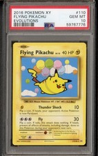 Pokemon Flying Pikachu XY Evolutions Secret Rare #110 PSA 10 Gem Mint on eBay