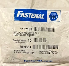 5/8"-11 Grade 8 Yellow Zinc Finish NE Steel Nylon Insert Lock Nut 1137188