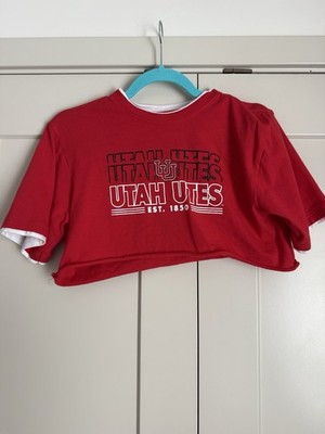Rivalry Threads Utah Utes Oversized Cropped Tee Size XL