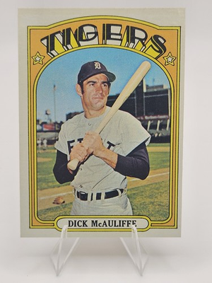 #ad 1972 Topps High # Dick McAuliffe #725 Clean and Crisp EX MB $8.49