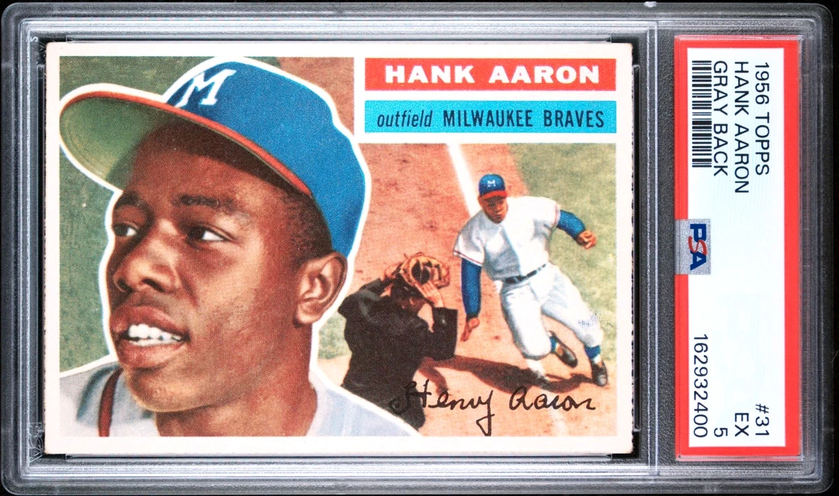 Hank Aaron 5 Graded Baseball Sports Trading Cards & Accessories