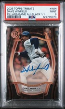 2025 Topps Tribute Pillars of the Game auto Black 1/1 Dave Winfield #WIN PSA 9