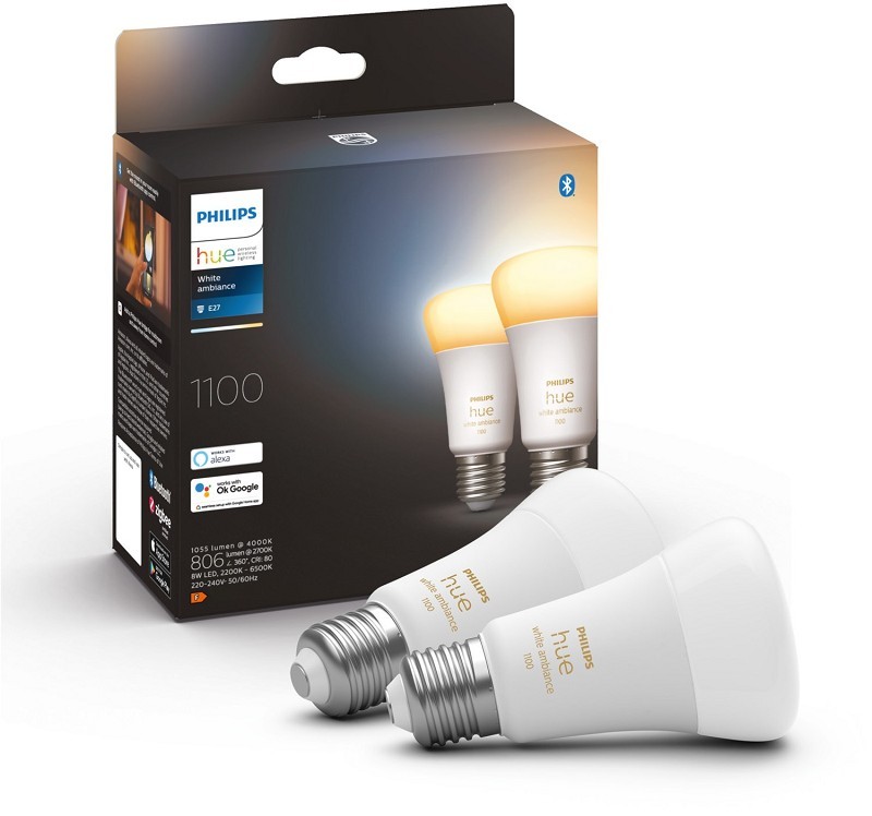 hue LED-Lampe Wh. Amb. 8W A60 E27 2er Pack Thumbnail 10