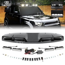 For Land Rover Defender Light Bar 4 LED Gloss Black Roof Pod L663 2020+ 90 110