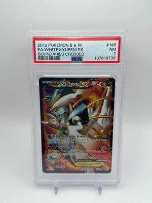 2012 Pokemon Boundaries Crossed White Kyurem EX Full Art #146 PSA 7 NM BW