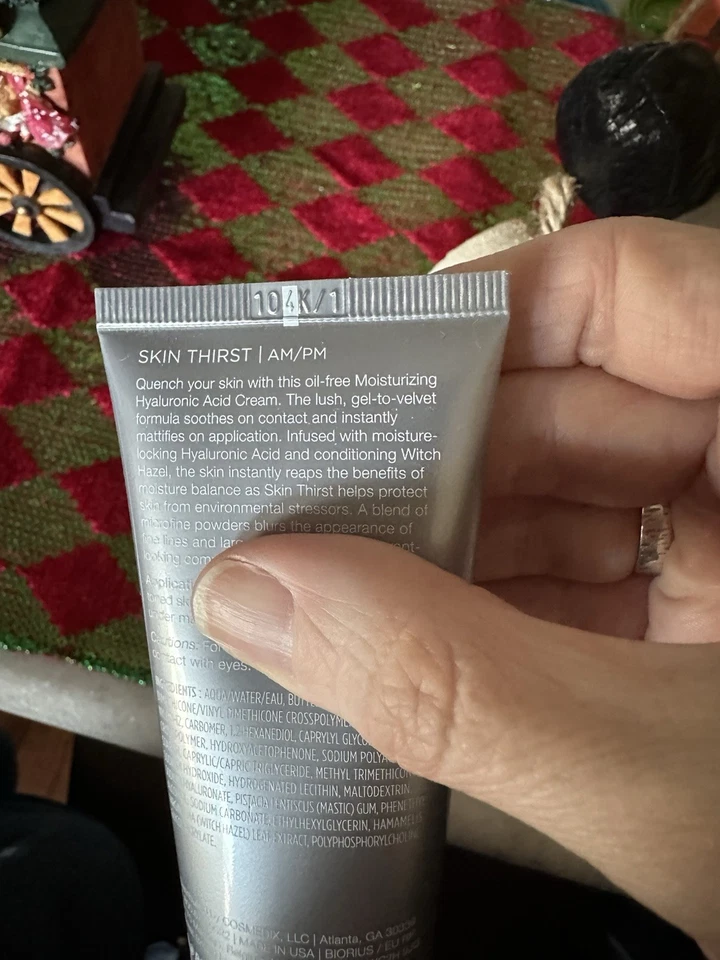 Cosmedix Skin Thirst Moisturizing Hyaluronic Acid Cream Full Sz 2 oz Oil Free - Image 3 of 3