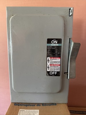 Siemens ITE JN322 General Duty Enclosed Switch Box Enclosure 60A 240V