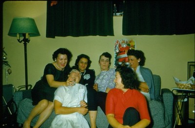 1961 35mm vintage Kodachrome Slide-Ladies get-together-too much to drink.