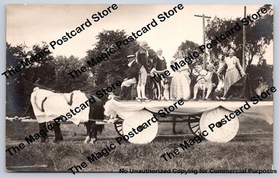 Colonial Historical Pageant Parade Float WETHERSFIELD Connecticut RPPC Photo 10s