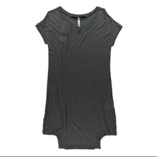 Kensie Womens Sweater Shift Dress, Grey, XS