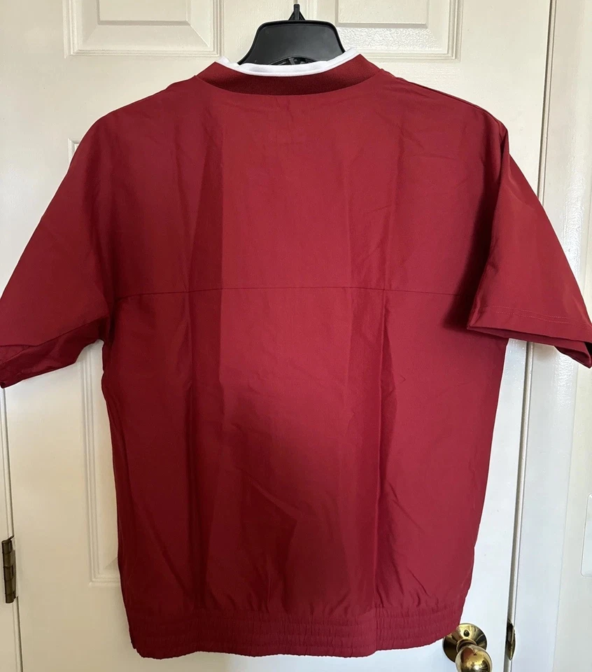 Jordan Мужская большой короткий рукав тренер футбольная куртка малиновый/белый CV5858-613 - Изображение 3 из 4