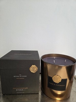 Rituals Private Collection XL Scented Candle Oudh & Patchouli Kerze Gold 1000 g