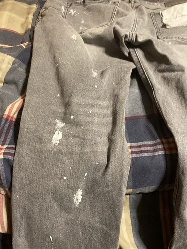 Purple Jeans P001 Grey Knee Slit - Gem