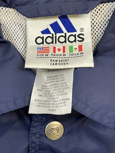 Vintage Adidas Windbreaker Übergangsjacke Größe M Blau - Bild 3 von 4
