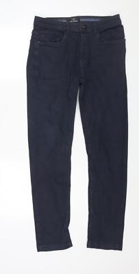Threadbare Herren Blau Baumwolle Tapered Jeans Größe 30 in L31 in Regular Zip
