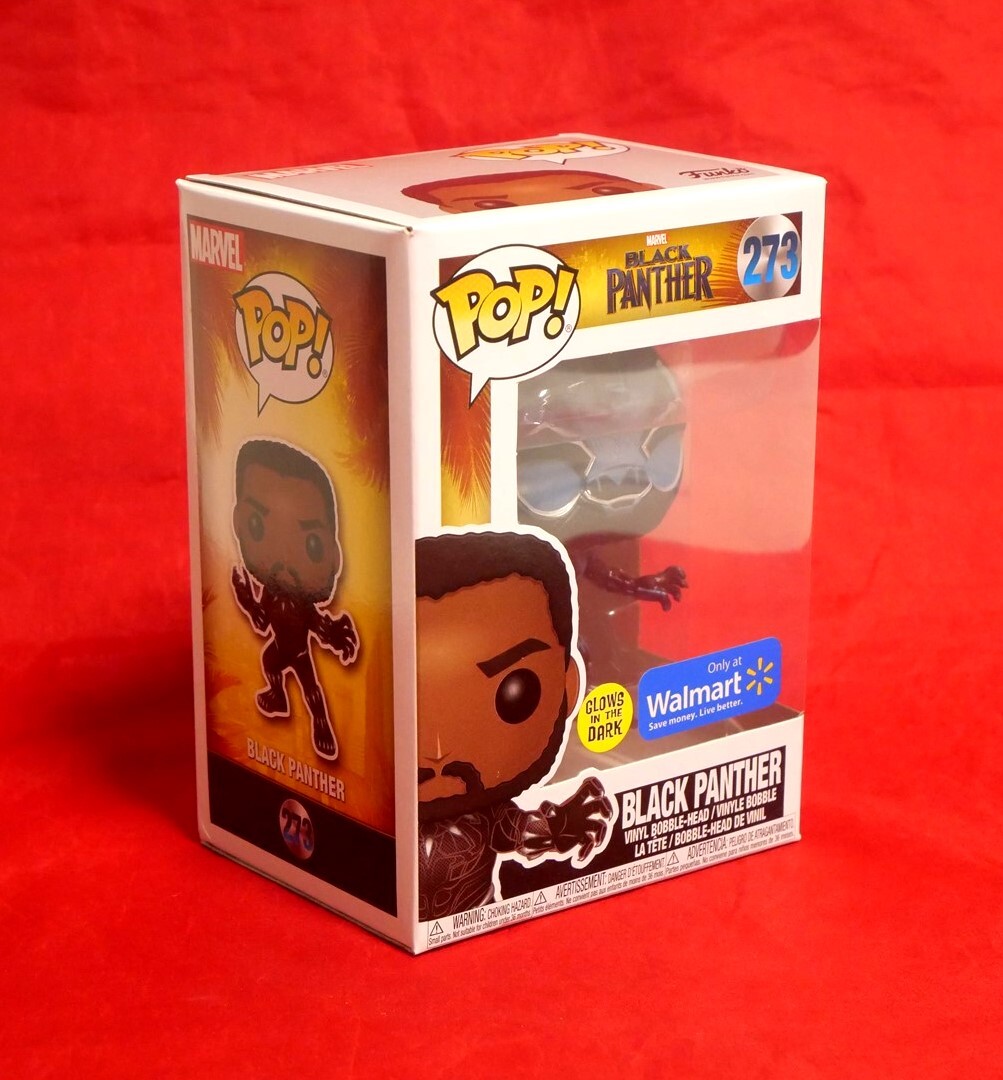 Funko Pop Black Panther #273 GITD Walmart Vinyl Bobble-Head 