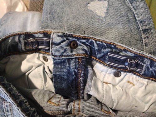 Stressed Gap Kids 6 Girlfriend Jeans Washed Blue Size 6 For Girls With Tags New - Picture 8 of 12