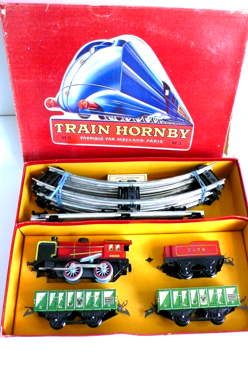 Coffret De Trains Hornby échelle O - M3 Mécanique - Années 50 - Fonctionne TB