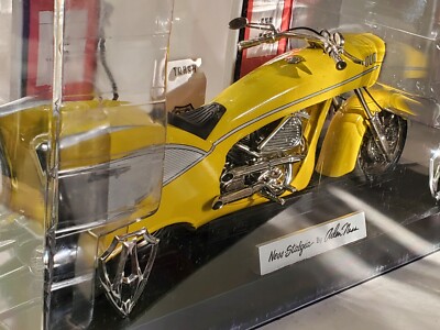 Arlen Ness Ness-Stalgia Custom Diecast Motorcycle Yellow Diorama