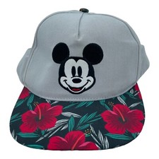 Disney Mickey Mouse Womens Floral Brim  Adjustable baseball Cap NW/OTs
