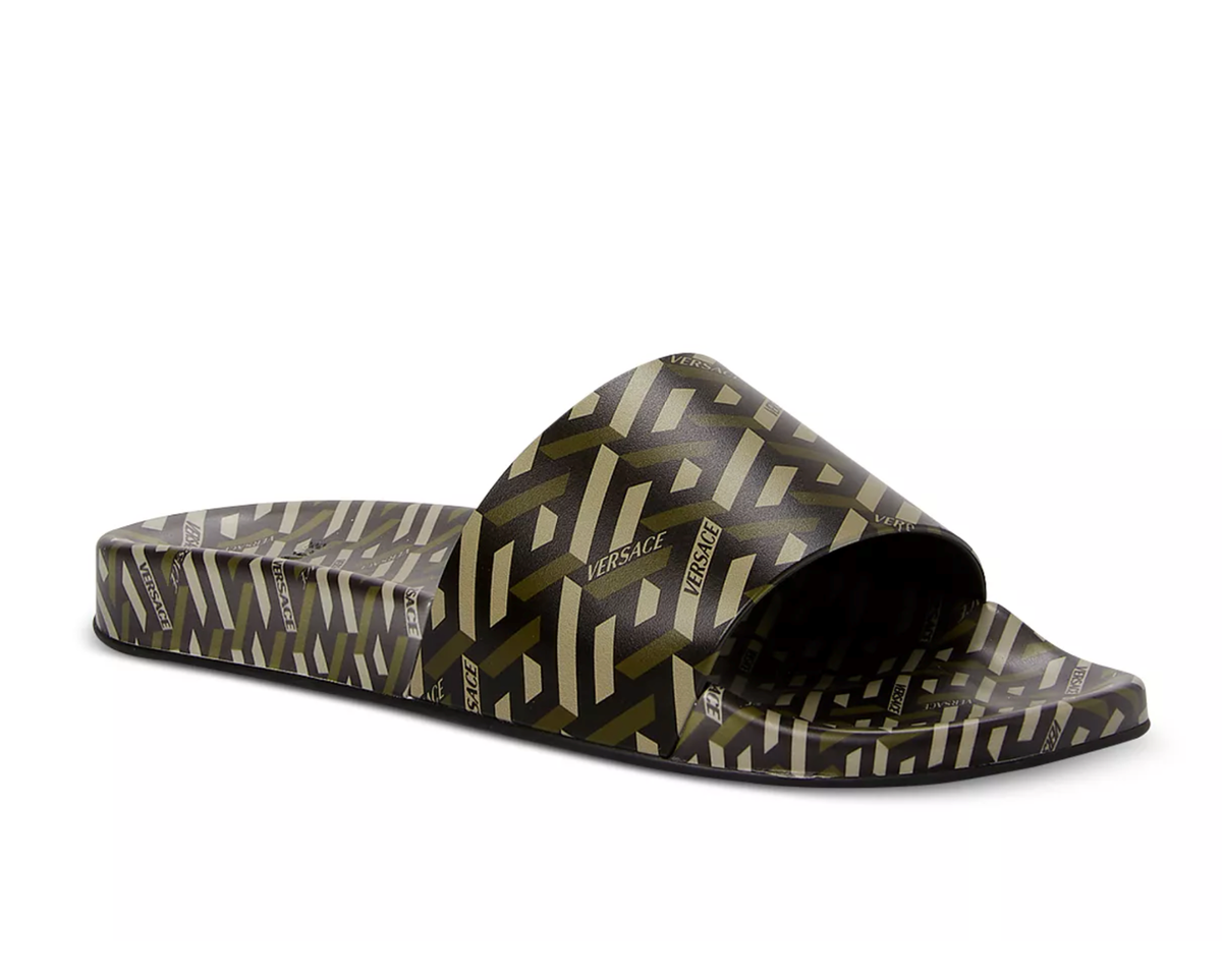 Versace Z4795 Mens Green Logo Print Slides Size EU 39 | eBay display picture 2