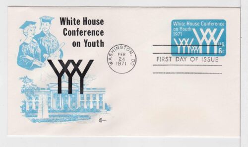 TurtlesTradingPost - Conferencia de la Casa Blanca sobre la Juventud - 1971 FDC #U555 - Cubierta artesanal - Imagen 1 de 1