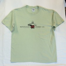 VTG 2005 KENTUCKY DERBY 131 T Shirt Green Churchill Downs Giacomo Tee Y2K Mens L