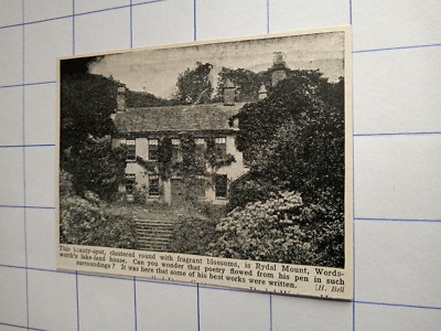 Rydal Mount Wordsworth Lakeland Haus Foto Illustration um 1930