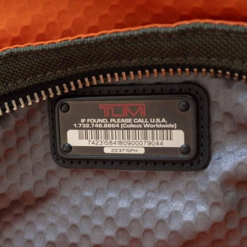 TUMI 22371SPH ALPHA BRAVO Beale Mini Messenger Green Nylon - Picture 7 of 8