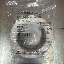 VWR White Clean Room Vinyl Tape 1  x 36 yd 3 PACK 