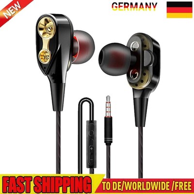 Wired Earbuds with Mic - with Deep Bass In-Ear Headset for Sports Running