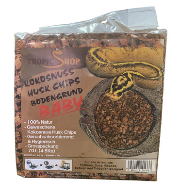 HUSK CHIPS Terrarien Bodengrund ergibt ca. 50-70L Körnung - 2-7 mm - 4,5Kg