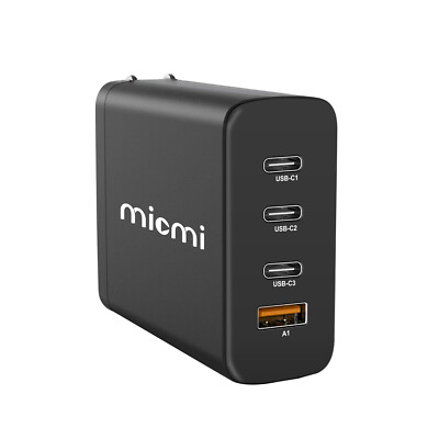 100W PD GaN Wall Charger 3 TYPE C And 1 Fast USB For iPhone iPad Macbook Laptop