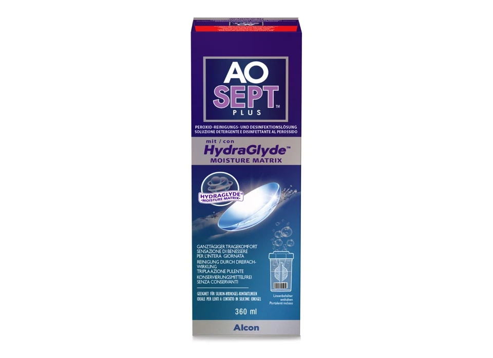 AOSEPT AO SEPT PLUS HYDRAGLYDE 360ml - Peroxid - Reinigungs- und Desinfektionslösung