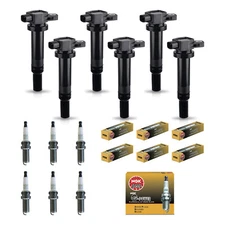 6X Ignition Coil & 6X NGK Platinum Spark Plug for 2006-2010 Kia Optima V6 2.7L