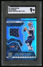 2017 PANINI SPECTRA #49 TOM BRADY SUNDAY SPECTACLE RELIC GU 11/50 ~ SGC 9