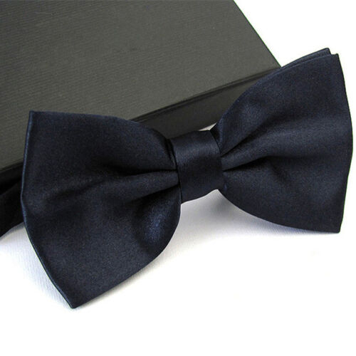 Bowtie Mens Adjustable Formal Wedding Party Necktie Bow Tie Solid Color ...