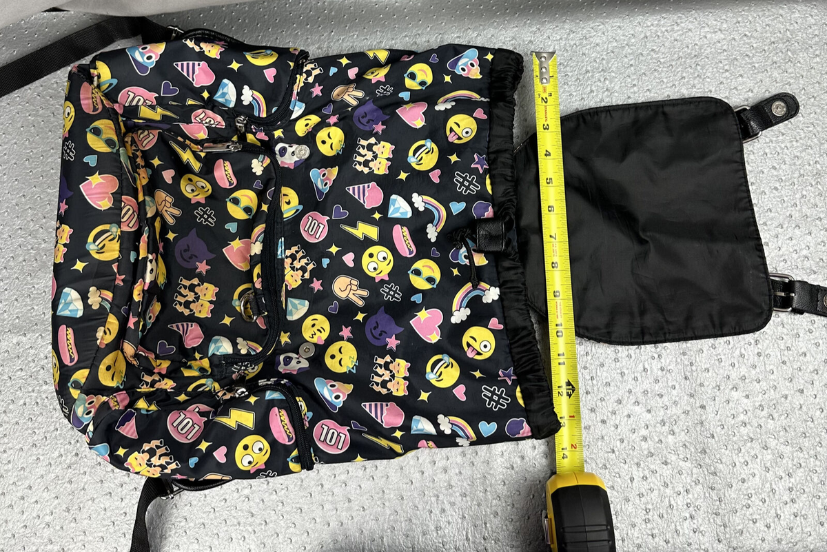 Girls women emoji backpack black shoulder straps Disney Princess Emoji 16 main image 2