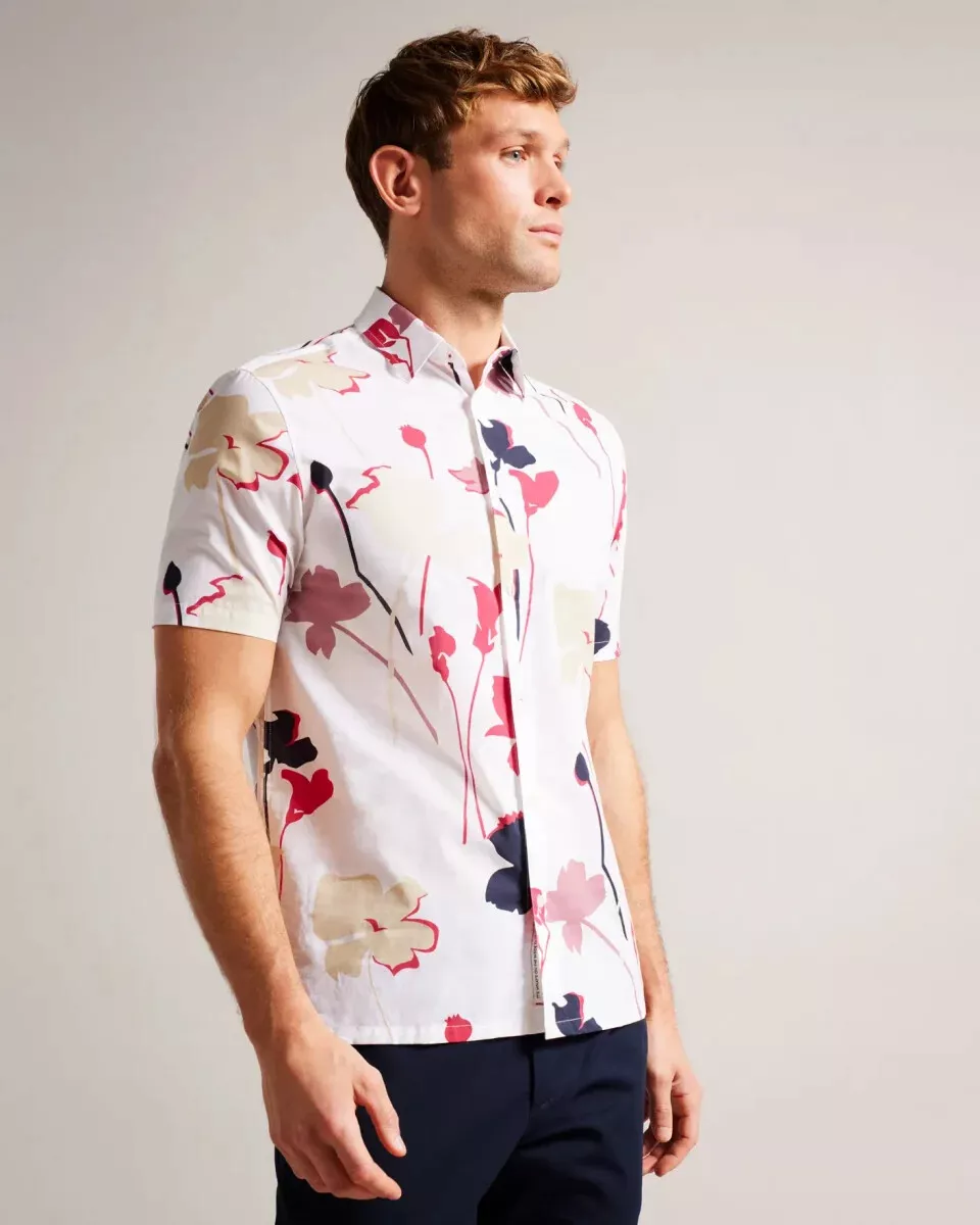 Ted baker white shop short sleeve shirt