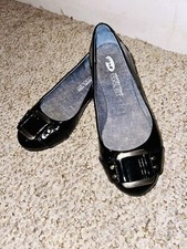 Dr. Scholl's Women's Frankie Flat Dark Black Synthetic Size 6.5W