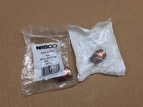 Set of 2 Nibco 604 1/2" Copper Male Adapter Solder Sweat Fitting
