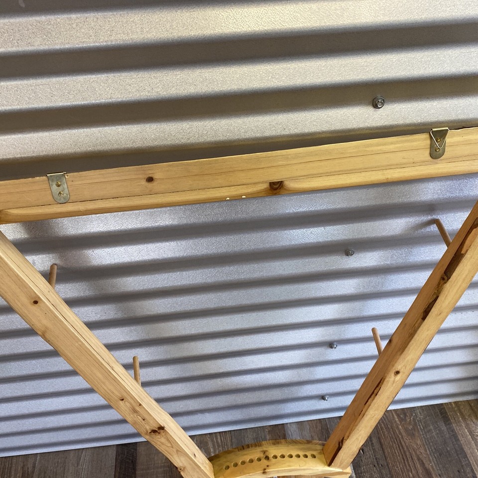 Rush Creek Rustic Wood Archery Wall Mount Display Rack For 12 Bow ...