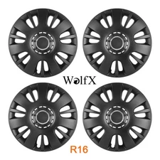 16" 4PCS Wheel Covers Snap On Full Hub Caps R16 For Dodge Ford Honda Toyota Kia