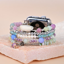 Boho Beaded Watch Band Strap for Apple Watch Series 8 7/For Fitbit Versa 3/Sense