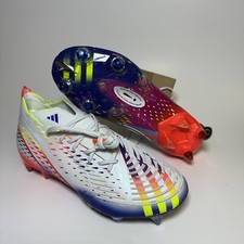 Adidas Predator Edge.1 SG White Blue Soccer Cleats Men's 5.5 Women s 6.5 GW1021
