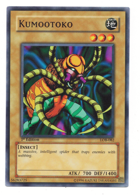 Yu Gi Oh Card Kumootoko LOB 082 1st Edition NM EBay