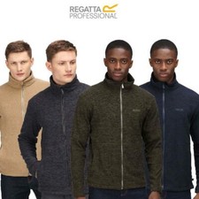 Regatta Mens Eilon Anti Pilling Full Zip Fleece Jacket Coat Green Navy Grey