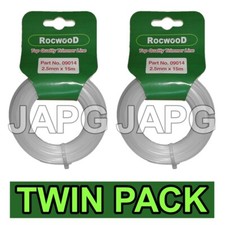 2.5mm x 15m Professional Nylon Grass Trimmer Strimmer Line 2.4mm TWIN PACK 0.53 per metre