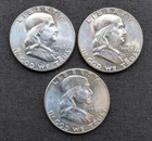 $1.50 Face Value - US 90% Silver Franklin Halves - Uncirculated - Lot #6