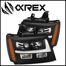 Alpharex Luxx Black Led Projector Headlights Pair 2007-2014 Suburban 1500tahoe